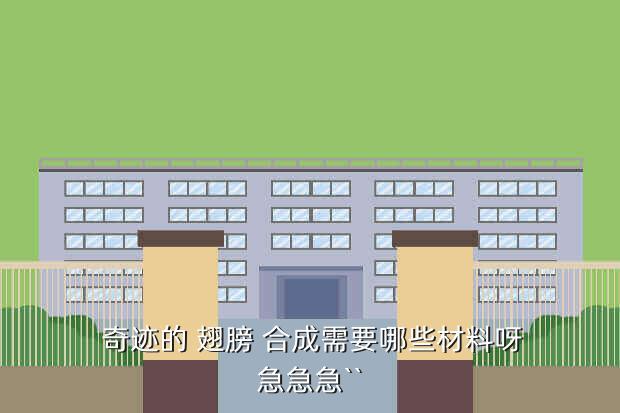 奇迹的 翅膀 合成需要哪些材料呀急急急``