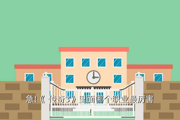 急!《 传奇3》里面哪个职业最厉害!