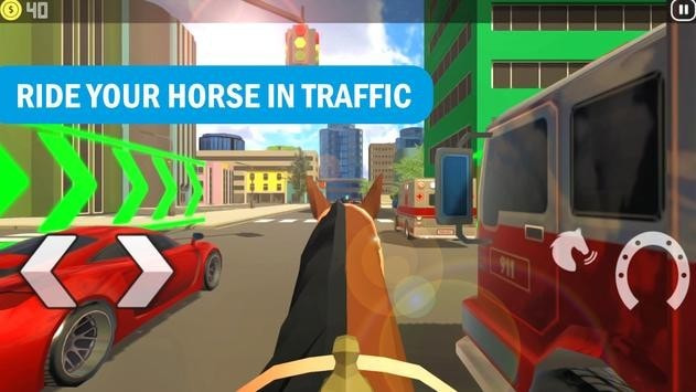 在交通中骑马Horse Riding in Traffic