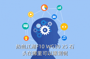 热血江湖手游宝石哪里来，热血江湖F10 WG30 25 石头在哪里可以爆到