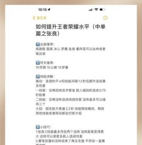 张良无赖出装攻略详细大全