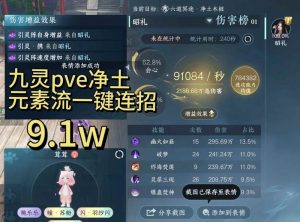 逆水寒九灵pve净土 一键连招9.1w元素流攻略