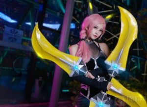 王者荣耀阿轲绝美COS分享 暗夜猫娘COS图集