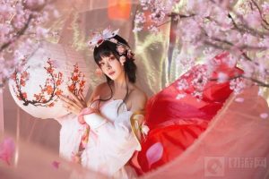 王者荣耀甄姬游园惊梦COS 甄姬美如原画COS