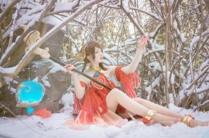 王者荣耀大乔COS图集分享 雪景大乔COS图集