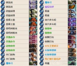 炉石传说快攻上分卡组分享 猎人上分卡组推荐