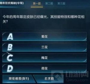 王者荣耀周年狂欢揭秘答案全公布 助你轻松得奖